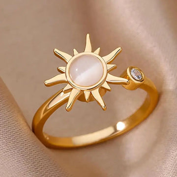 Rings Sun Opal